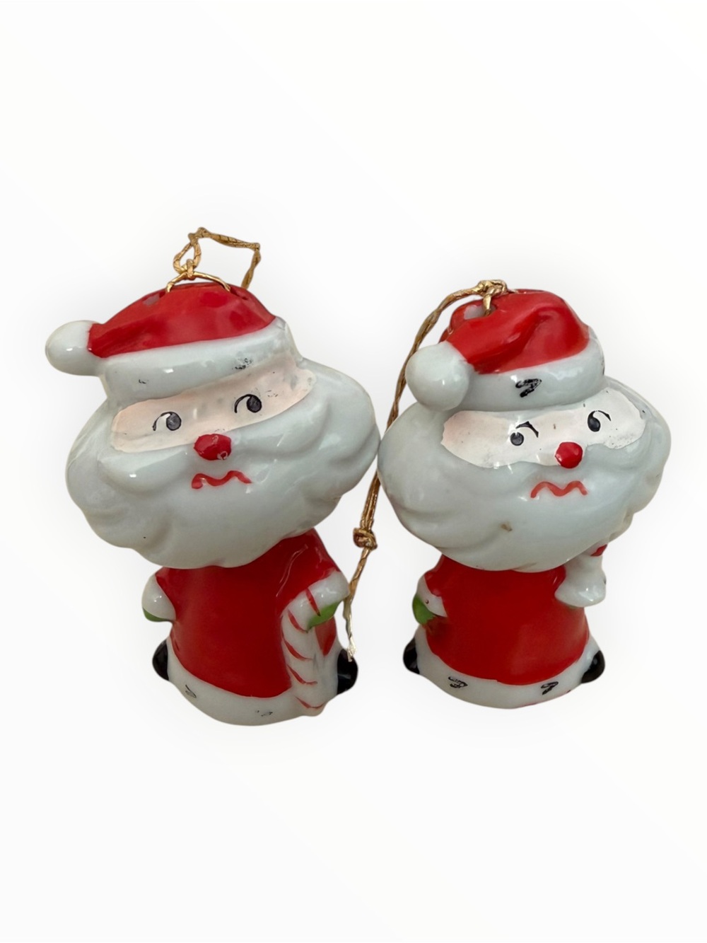 Vintage Holt Howard Santa Ornaments